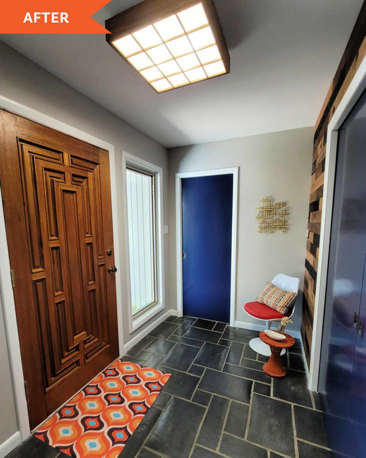 MidCentury Modern Entryway Redo Before and After Photos Apartment